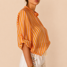 Carica l'immagine nel visualizzatore di Gallery, Haveone camicia over rigata85% lyocell Art CVS-Q423
