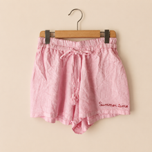 Carica l'immagine nel visualizzatore di Gallery, Tensione in shorts elastico vita SUMMER TIME 100% lino Art S26PI95
