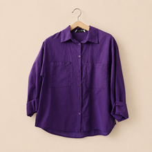 Carica l'immagine nel visualizzatore di Gallery, Haveone camicia over royal 100% cotone Art  CFW-Q408
