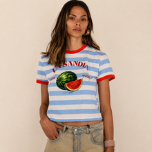 Carica l'immagine nel visualizzatore di Gallery, Haveone t-shirt rigata stampa frutta 100% cotone Art TSH-Q248
