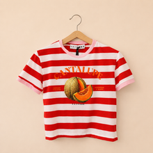 Carica l'immagine nel visualizzatore di Gallery, Haveone t-shirt rigata stampa frutta 100% cotone Art TSH-Q248
