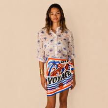 Carica l'immagine nel visualizzatore di Gallery, Haveone camicia over stampa palmina 85% lyocell Art CVS-Q484
