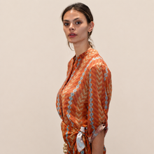 Carica l'immagine nel visualizzatore di Gallery, Haveone camicia over zig zag 85% lyocell Art CVS-Q494
