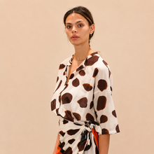 Carica l'immagine nel visualizzatore di Gallery, Tensione in camicia over stampa 100% cotone Art PE260444
