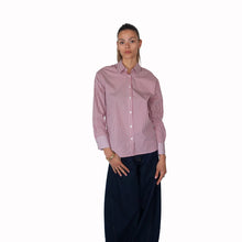 Carica l'immagine nel visualizzatore di Gallery, Tensione in camicia over rigata rossa 45% cotone Art 26C3731
