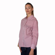 Carica l'immagine nel visualizzatore di Gallery, Tensione in camicia over rigata rossa 45% cotone Art 26C3731
