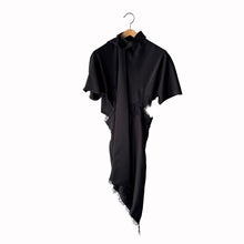 Carica l'immagine nel visualizzatore di Gallery, Vicolo abito satin cut out fiocco collo fondo asimmetrico inserti pizzo Art TAB1655
