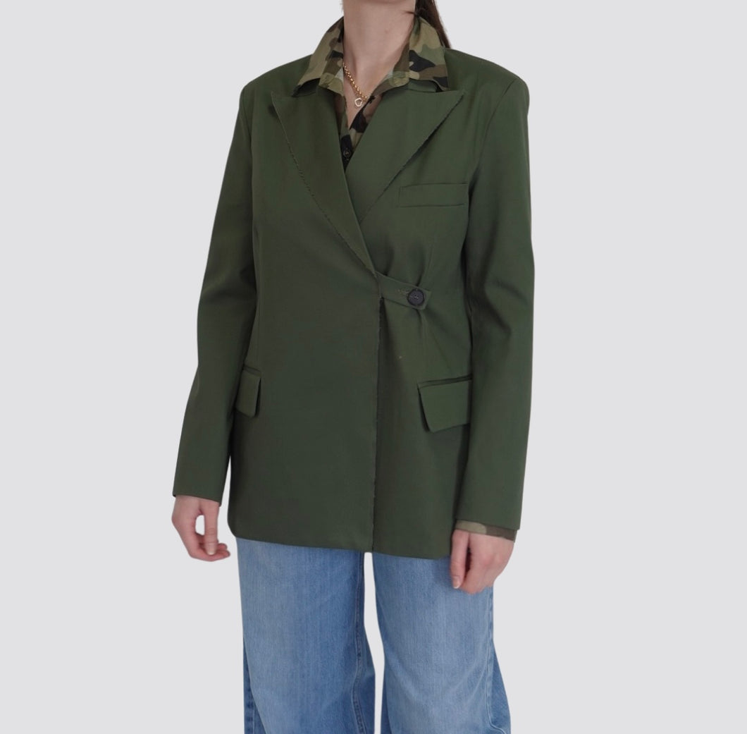 Vicolo blazer over allacciatura laterale 97% cotone Art TD1516
