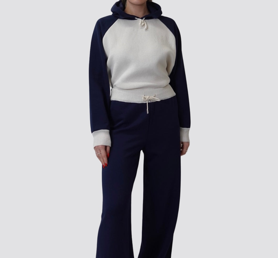 Vicolo pantalone felpa inserto maglia 65% cotone Art 77091D