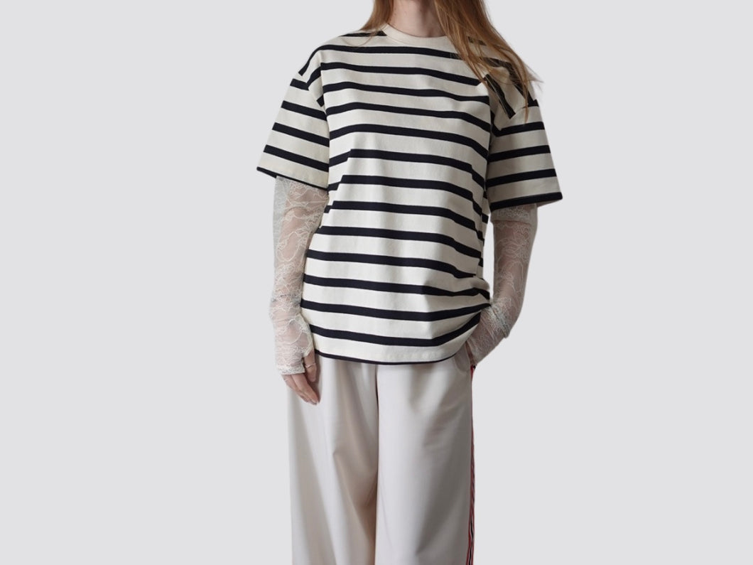Vicolo t-shirt manica pizzo 48% cotone Art UD0170