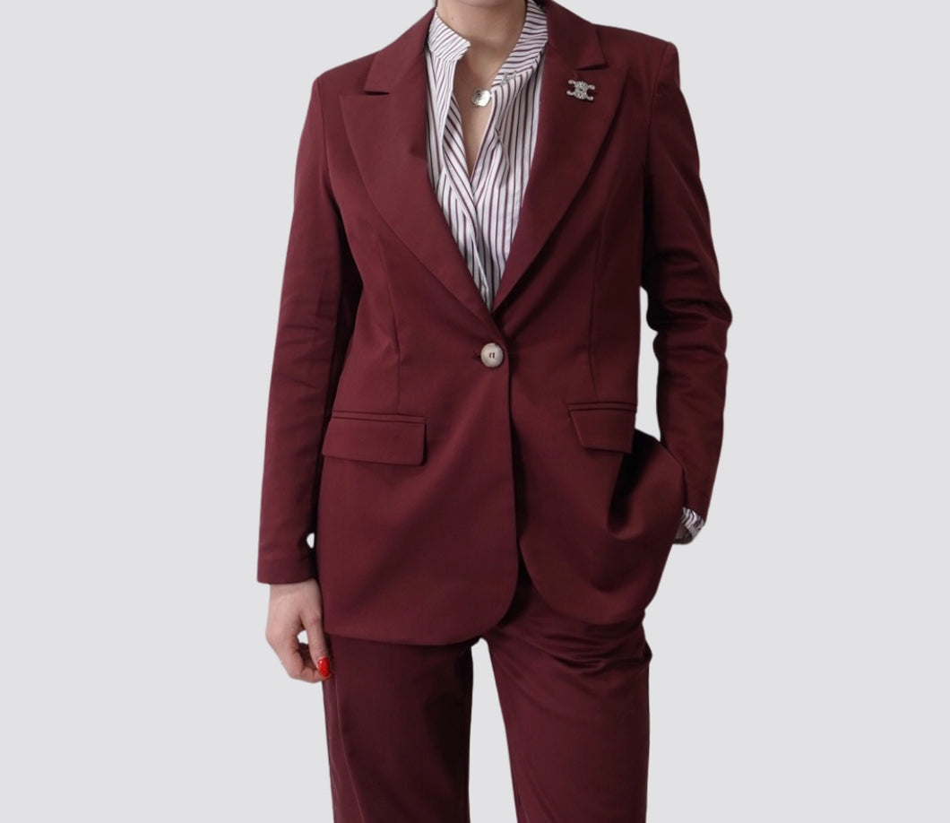 Tensione in blazer con spilla 62% cotone Art 1089PE25