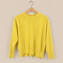 Carica l'immagine nel visualizzatore di Gallery, Vicolo maglia over fondo sfrangiato 40% viscosa 25% lana 5% cashmere Art 7AC7220
