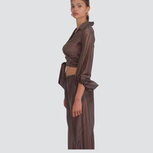 Carica l&#39;immagine nel visualizzatore di Gallery, Haveone pantalone gamba ampia 84% lyocell Art PMI-N319
