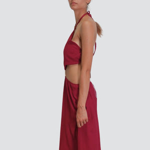 Haveone abito cut out fianchi accessorio gioiello 88% viscosa Art AMA-N234