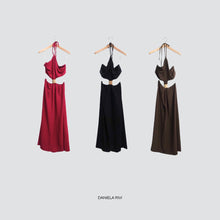 Carica l&#39;immagine nel visualizzatore di Gallery, Haveone abito cut out fianchi accessorio gioiello 88% viscosa Art AMA-N234
