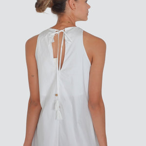 Tensione in abito corto nappina laccio 100% cotone Art S25AH45