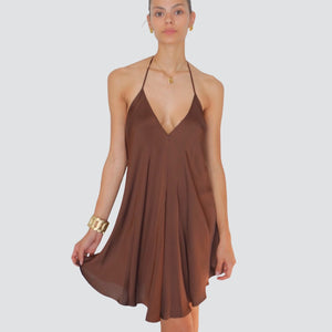Haveone abito corto laccio collo 100% viscosa Art AWG-N244