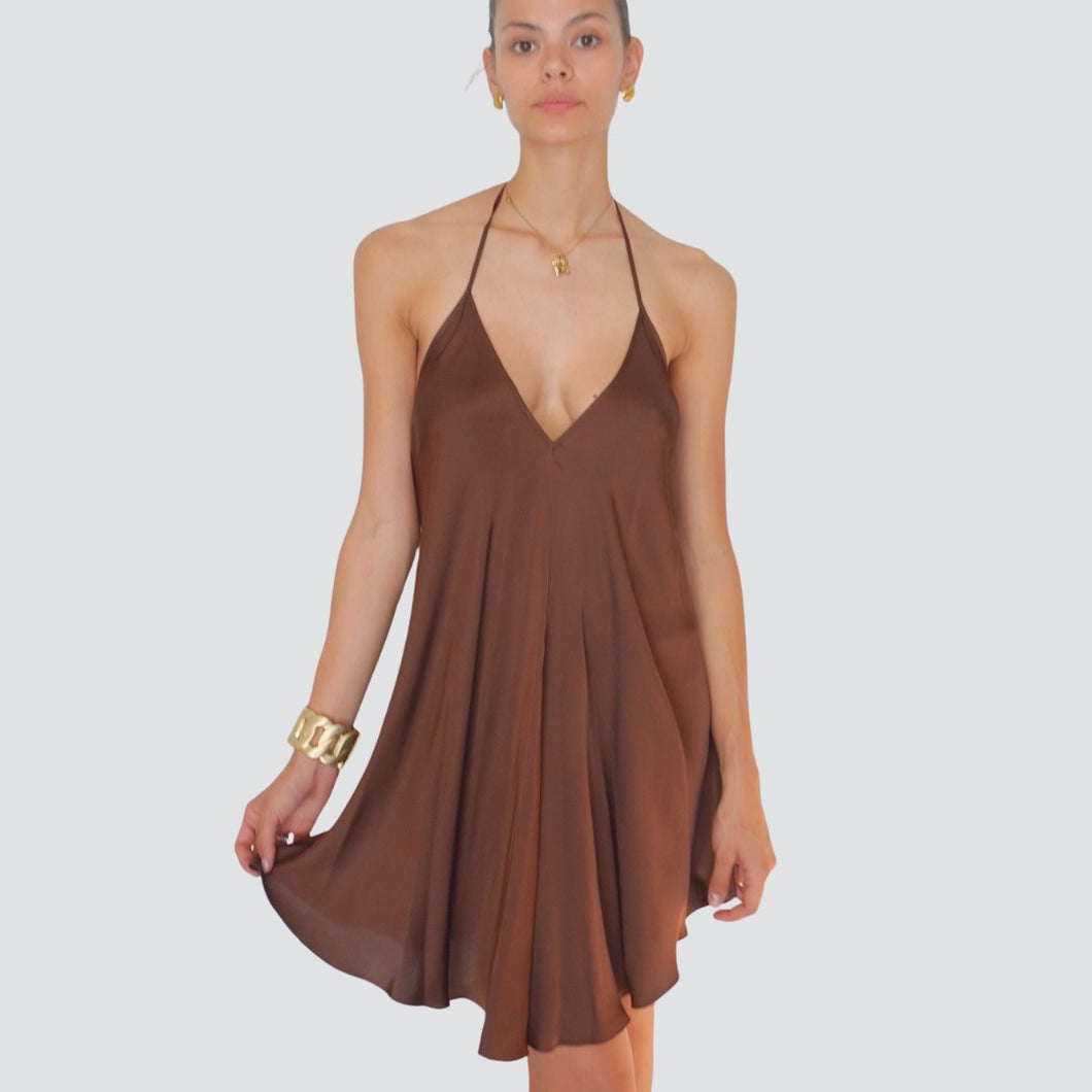 Haveone abito corto laccio collo 100% viscosa Art AWG-N244