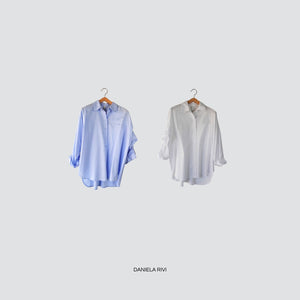 Tensione in camicia over con taschino 100% cotone Art W25C189