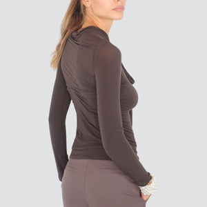 Dixie blusa con fiocco misto cashmere Art T262Y022