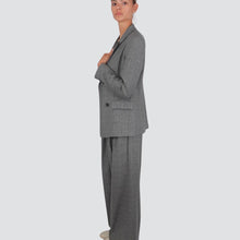 Carica l&#39;immagine nel visualizzatore di Gallery, Vicolo pantalone check pinces palazzo riga leggera lurex Art TF0926
