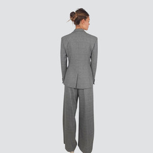 Vicolo pantalone check pinces palazzo riga leggera lurex Art TF0926
