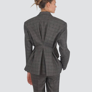 Vicolo giacca check doppio petto sfiancata foderata 34% viscosa Art TF0855 (Codice pantalone TF0912)