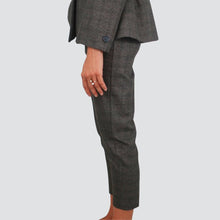 Carica l&#39;immagine nel visualizzatore di Gallery, Vicolo pantalone check sigaretta elastico retro 32% viscosa Art TF0912
