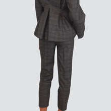 Carica l&#39;immagine nel visualizzatore di Gallery, Vicolo pantalone check sigaretta elastico retro 32% viscosa Art TF0912
