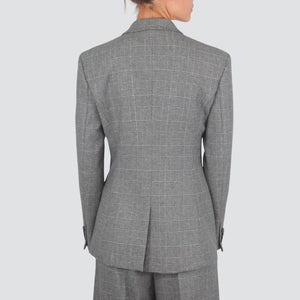 Vicolo giacca doppio petto check filo leggero lurex foderata Art TF0922