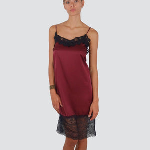 Vicolo abito satin con pizzo TF0847