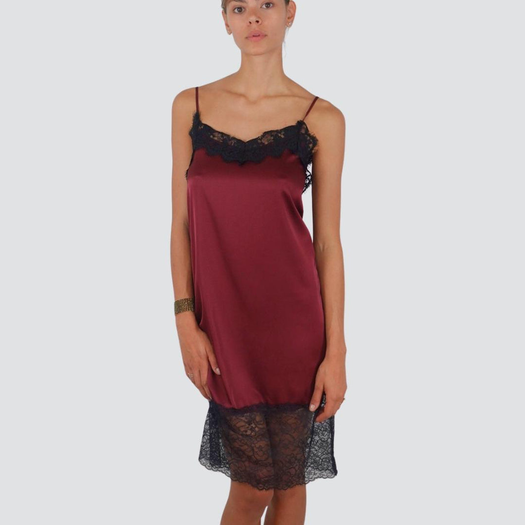 Vicolo abito satin con pizzo TF0847