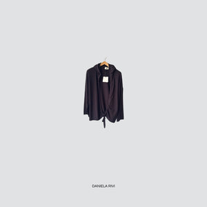 Vicolo cardigan coulisse con cappuccio 52% viscosa Art 22148F