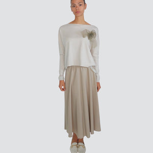 Philia Loft maglia over burro con spilla 51% viscosa Art L01O0420