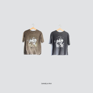 Tensione in t-shirt over con stampa 100% cotone Art TMA-P034