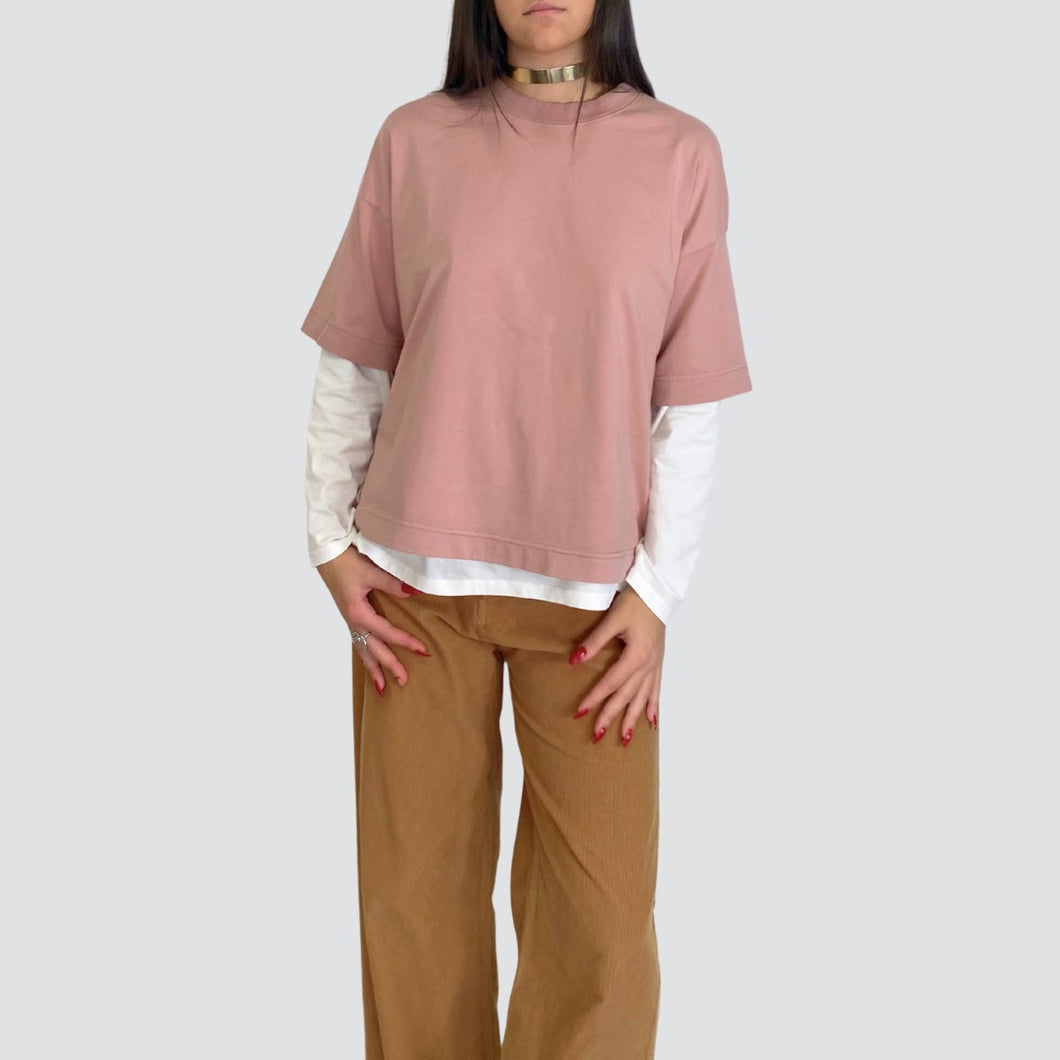 Haveone t-shirt over manica corta 100% cotone Art TSM-P053