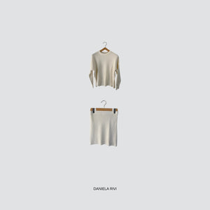 Haveone completo maglia più mini gonna 50% viscosa Art HNC-P005