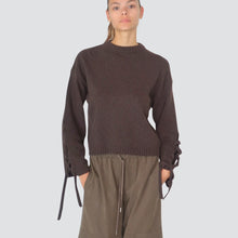 Carica l'immagine nel visualizzatore di Gallery, Vicolo maglia manica lacci 40% viscosa 25% lana 55 cashmere Art 77202F
