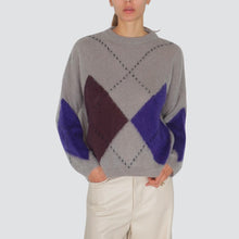Carica l'immagine nel visualizzatore di Gallery, Vicolo maglia over rombi 30% lana mohair Art 55196F
