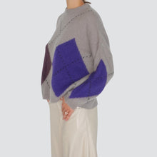 Carica l'immagine nel visualizzatore di Gallery, Vicolo maglia over rombi 30% lana mohair Art 55196F
