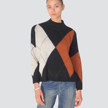 Carica l'immagine nel visualizzatore di Gallery, Philia loft maglia over rombi misto lana Art F01E0886
