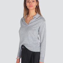 Carica l'immagine nel visualizzatore di Gallery, Tensione in maglia lurex scollo V Art 2240
