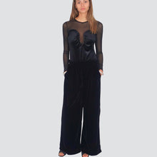 Carica l'immagine nel visualizzatore di Gallery, Vicolo pantalone gamba ampia elastico vita Art TF0504
