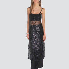 Carica l'immagine nel visualizzatore di Gallery, Vicolo abito tulle con paillettes spallino regolabile Art TF1150
