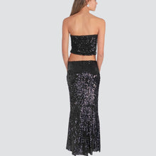 Carica l'immagine nel visualizzatore di Gallery, Haveone gonna lunga sirena paillettes elastico vita Art GMA-P120
