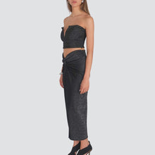 Carica l'immagine nel visualizzatore di Gallery, Haveone gonna lunga lurex con spacco e nodo Art GMA-P121
