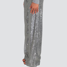 Carica l'immagine nel visualizzatore di Gallery, Tensione in pantalone palazzo paillettes Art W2P517
