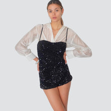 Carica l'immagine nel visualizzatore di Gallery, Tensione in top paillettes spallino regolabile Art T654
