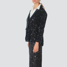 Carica l'immagine nel visualizzatore di Gallery, Tensione in blazer over paillettes spacchi laterali Art B4758
