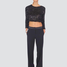 Carica l'immagine nel visualizzatore di Gallery, Tensione in maglia crop paillettes Art 50039AT
